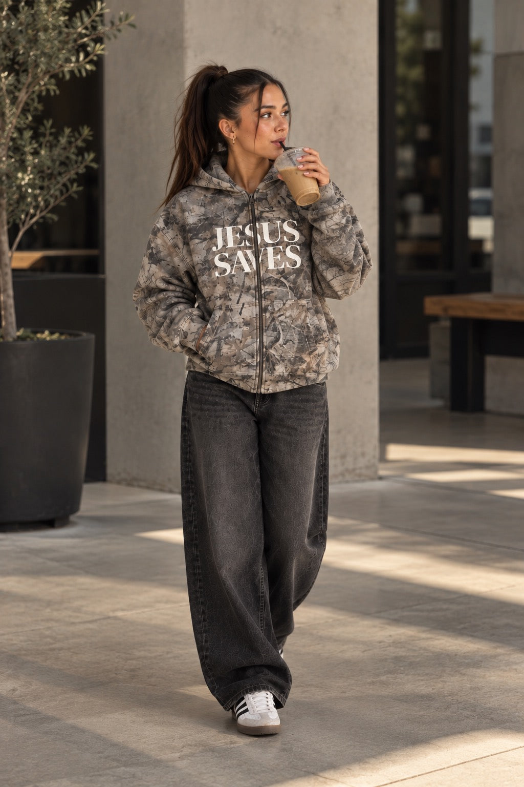 Jesus Saves Zip-Up